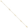 Lex & Lu 14k Yellow Gold Adjustable Fancy Heart Anklet - 2 - Lex & Lu