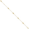 Lex & Lu 14k Yellow Gold Polished Puffed Rice Bead Anklet - 2 - Lex & Lu