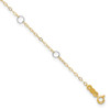 Lex & Lu 14k Two-tone Gold Adjustable Circle Anklet - Lex & Lu