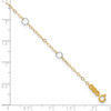 Lex & Lu 14k Two-tone Gold Adjustable Circle Anklet - 4 - Lex & Lu