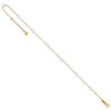 Lex & Lu 14k Two-tone Gold Adjustable Circle Anklet - 7 - Lex & Lu