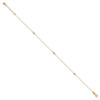 Lex & Lu 14k Two-tone Gold Mirror Bead Anklet LAL73278 - 2 - Lex & Lu