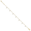 Lex & Lu 14k Two-tone Gold Mirror Beaded Anklet LAL73279 - 2 - Lex & Lu