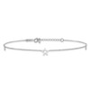 Lex & Lu 14k White Gold Adjustable Star Anklet 9'' - 3 - Lex & Lu