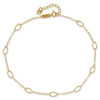 Lex & Lu 14k Yellow Gold Oval Shapes 9'' w/1'' ext Anklet - 4 - Lex & Lu
