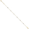 Lex & Lu 14k Two-tone Gold Oval Chain Anklet 9'' - 2 - Lex & Lu