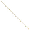 Lex & Lu 14k Yellow Gold Oval Chain D/C Dots Anklet - 2 - Lex & Lu