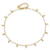 Lex & Lu 14k Yellow Gold Oval Chain D/C Dots Anklet - 5 - Lex & Lu