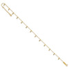 Lex & Lu 14k Yellow Gold Oval Chain D/C Dots Anklet - 7 - Lex & Lu