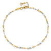 Lex & Lu 14k Two-tone Gold Polished Anklet 10'' - 5 - Lex & Lu