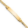 Lex & Lu 14k Yellow Gold 6 Anchor Link ID Bracelet - Lex & Lu