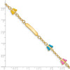 Lex & Lu 14k Yellow Gold 6'' Enameled Butterflies Baby/Child ID Bracelet - 3 - Lex & Lu