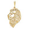 Lex & Lu 14k Yellow Gold Filigree Lions Head Pendant - Lex & Lu