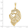 Lex & Lu 14k Yellow Gold Filigree Lions Head Pendant - 4 - Lex & Lu