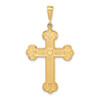 Lex & Lu 14k Yellow Gold Budded Cross Pendant LAL73512 - Lex & Lu