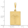 Lex & Lu 14k Yellow Gold Caduceus Pendant LAL73523 - 4 - Lex & Lu