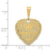 Lex & Lu 14k Yellow Gold 50th Anniversary Charm LAL73536 - 3 - Lex & Lu