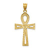 Lex & Lu 14k Yellow Gold Ankh Cross Charm LAL73560 - 4 - Lex & Lu