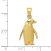 Lex & Lu 14k Yellow Gold Penguin Charm - 4 - Lex & Lu