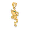 Lex & Lu 14k Yellow Gold Frog w/Enameled Eyes Charm - 5 - Lex & Lu