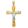 Lex & Lu 14k Two-tone Gold Crucifix Pendant LAL73634 - Lex & Lu