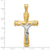 Lex & Lu 14k Two-tone Gold Crucifix Pendant LAL73634 - 3 - Lex & Lu