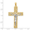 Lex & Lu 14k Two-tone Gold D/C Crucifix Pendant LAL73641 - 3 - Lex & Lu