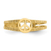 Lex & Lu 14k Yellow Gold Peace Sign Toe Ring LAL73663 - 4 - Lex & Lu