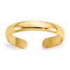 Lex & Lu 14k Yellow Gold High Polished Toe Ring - Lex & Lu