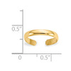 Lex & Lu 14k Yellow Gold High Polished Toe Ring - 5 - Lex & Lu