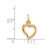 Lex & Lu 14k Yellow Gold Solid Polished Flat-Backed Heart Charm LAL73677 - 4 - Lex & Lu