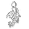 Lex & Lu 14k White Gold Solid Polished 3-DiMen'sional Dragon Charm - 5 - Lex & Lu