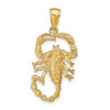 Lex & Lu 14k Yellow Gold Solid Polished Open-Backed Scorpion Pendant LAL73738 - Lex & Lu