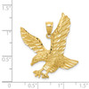 Lex & Lu 14k Yellow Gold Satin D/C Eagle Pendant LAL73753 - 3 - Lex & Lu