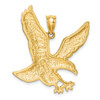 Lex & Lu 14k Yellow Gold Satin D/C Eagle Pendant LAL73753 - 4 - Lex & Lu