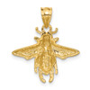 Lex & Lu 14k Yellow Gold Solid Open-Backed Bee Pendant - 3 - Lex & Lu