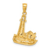 Lex & Lu 14k Yellow Gold Lighthouse Pendant LAL73767 - 3 - Lex & Lu