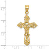 Lex & Lu 14k Yellow Gold INRI Fleur De Lis Crucifix Pendant LAL73770 - 3 - Lex & Lu
