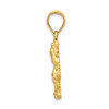 Lex & Lu 14k Yellow Gold Satin D/C Open-Backed Palm Trees Pendant - 2 - Lex & Lu
