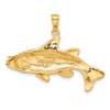 Lex & Lu 14k Yellow Gold Polished Open-Backed Redfish Pendant - 3 - Lex & Lu