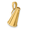 Lex & Lu 14k Yellow Gold Polished 3-D Small Megaphone Pendant - 4 - Lex & Lu