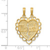 Lex & Lu 14k Yellow Gold Reversible Mizpah 2 Piece Break Apart Charm - 3 - Lex & Lu