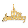 Lex & Lu 14k Yellow Gold 50th Anniversary Charm LAL73895 - Lex & Lu