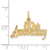 Lex & Lu 14k Yellow Gold 50th Anniversary Charm LAL73895 - 4 - Lex & Lu