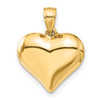 Lex & Lu 14k Yellow Gold Puffed Heart Pendant LAL73901 - 3 - Lex & Lu