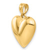 Lex & Lu 14k Yellow Gold Puffed Heart Pendant LAL73902 - 5 - Lex & Lu