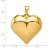 Lex & Lu 14k Yellow Gold Puffed Heart Pendant LAL73906 - 3 - Lex & Lu