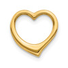 Lex & Lu 14k Yellow Gold 3-D Floating Heart Slide LAL73907 - Lex & Lu