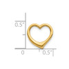 Lex & Lu 14k Yellow Gold 3-D Floating Heart Slide LAL73907 - 3 - Lex & Lu