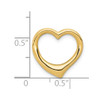 Lex & Lu 14k Yellow Gold 3-D Floating Heart Slide LAL73908 - 4 - Lex & Lu